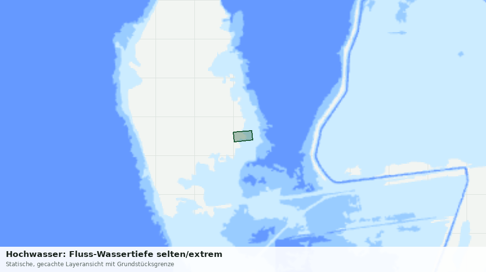 Statische Kartenansicht: Hochwasser: Fluss-Wassertiefe selten/extrem