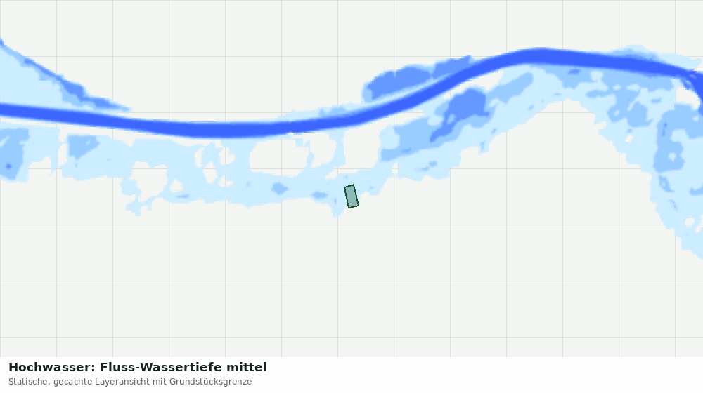 Statische Kartenansicht: Hochwasser: Fluss-Wassertiefe mittel