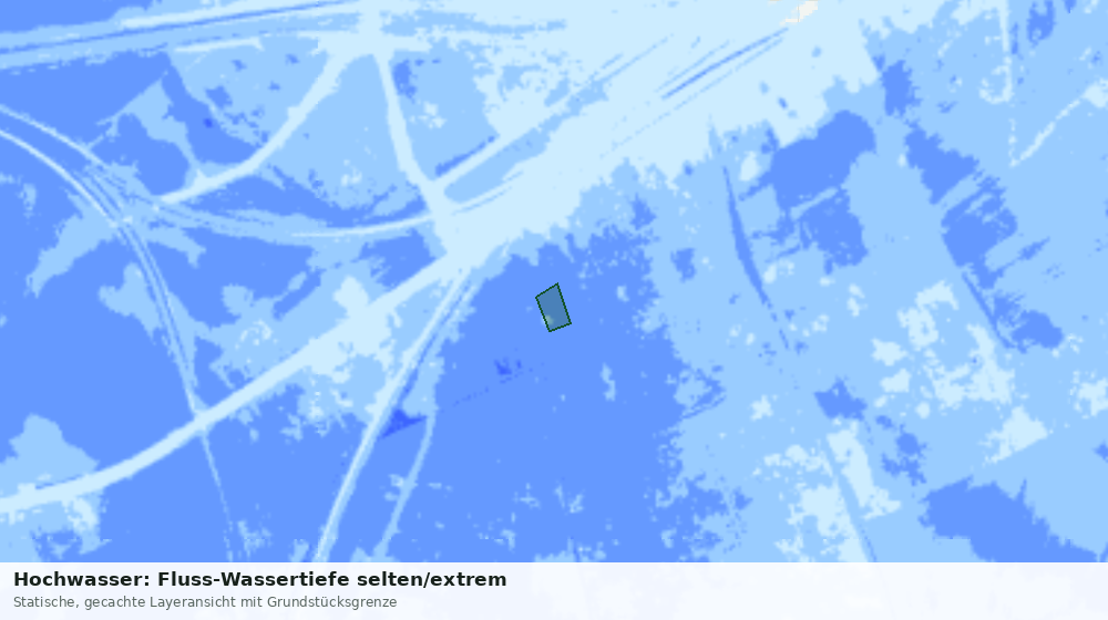 Statische Kartenansicht: Hochwasser: Fluss-Wassertiefe selten/extrem