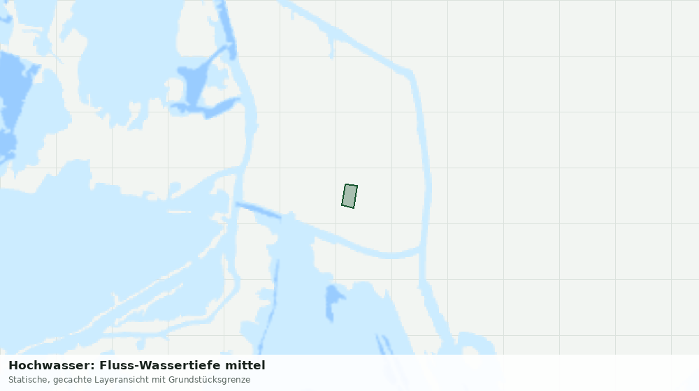 Statische Kartenansicht: Hochwasser: Fluss-Wassertiefe mittel