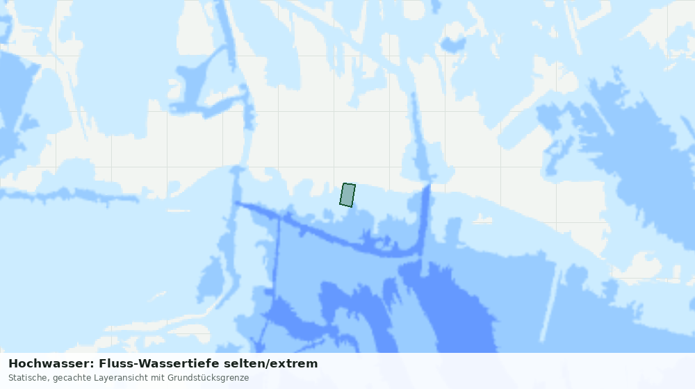 Statische Kartenansicht: Hochwasser: Fluss-Wassertiefe selten/extrem