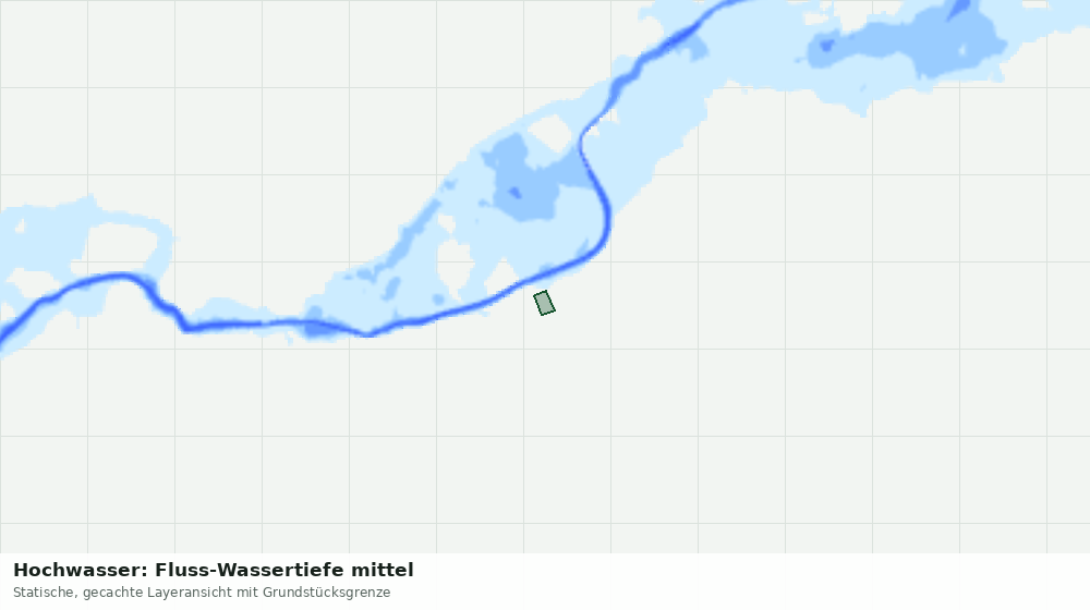 Statische Kartenansicht: Hochwasser: Fluss-Wassertiefe mittel