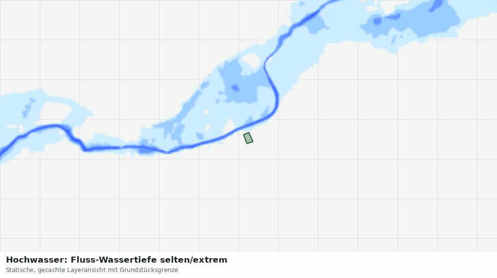 Statische Kartenansicht: Hochwasser: Fluss-Wassertiefe selten/extrem