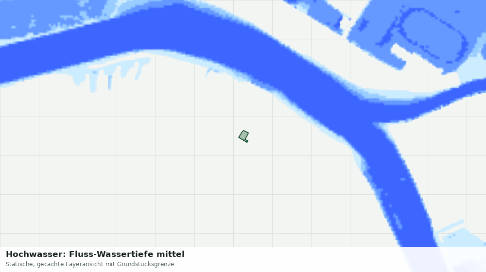 Statische Kartenansicht: Hochwasser: Fluss-Wassertiefe mittel