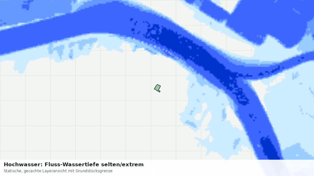 Statische Kartenansicht: Hochwasser: Fluss-Wassertiefe selten/extrem