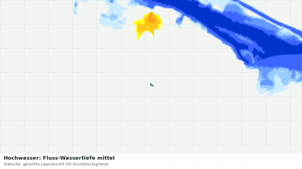 Statische Kartenansicht: Hochwasser: Fluss-Wassertiefe mittel