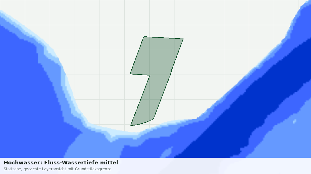 Statische Kartenansicht: Hochwasser: Fluss-Wassertiefe mittel