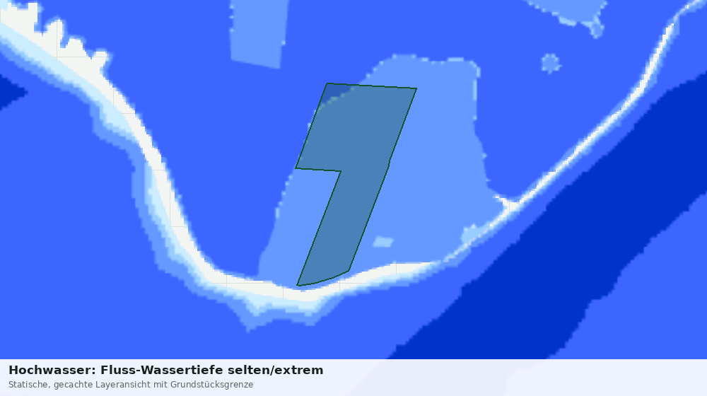 Statische Kartenansicht: Hochwasser: Fluss-Wassertiefe selten/extrem