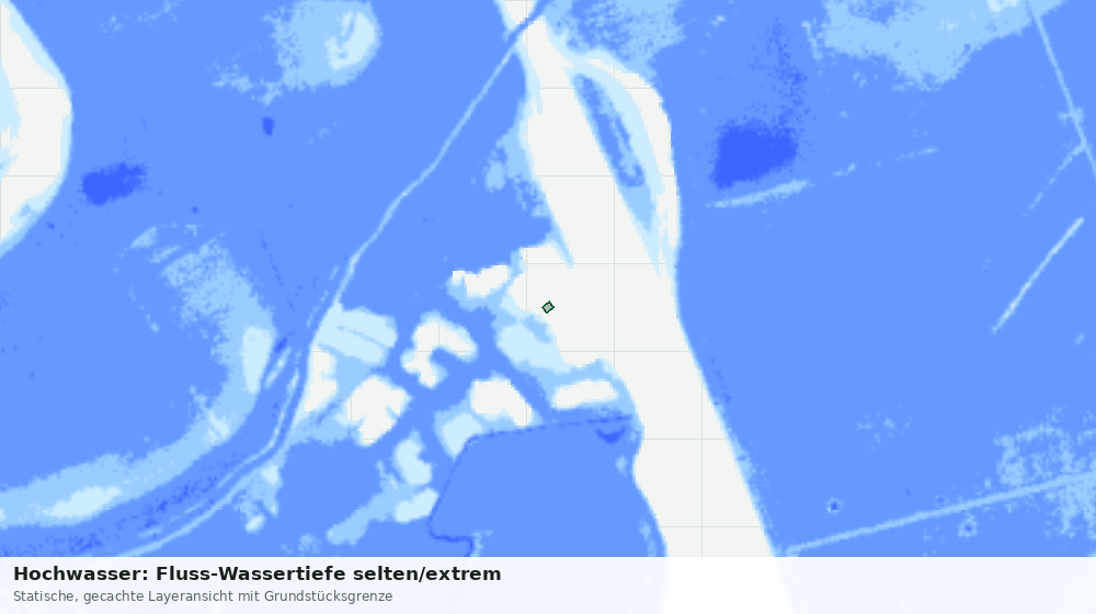 Statische Kartenansicht: Hochwasser: Fluss-Wassertiefe selten/extrem