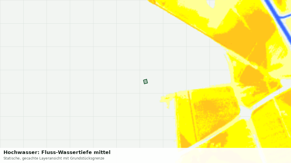 Statische Kartenansicht: Hochwasser: Fluss-Wassertiefe mittel