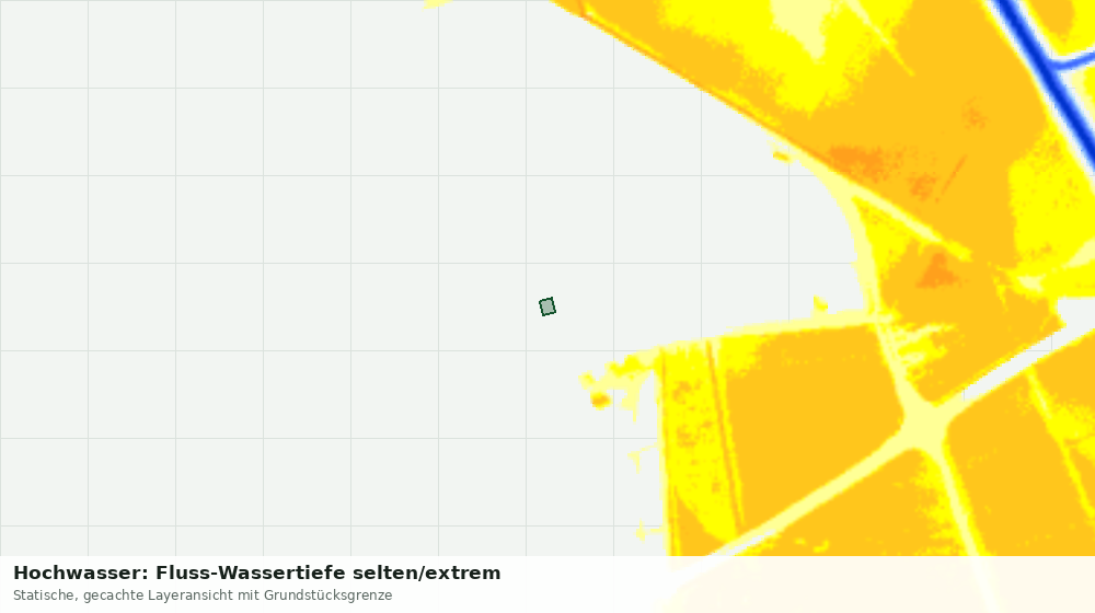 Statische Kartenansicht: Hochwasser: Fluss-Wassertiefe selten/extrem