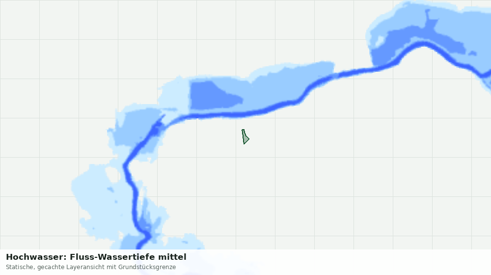 Statische Kartenansicht: Hochwasser: Fluss-Wassertiefe mittel