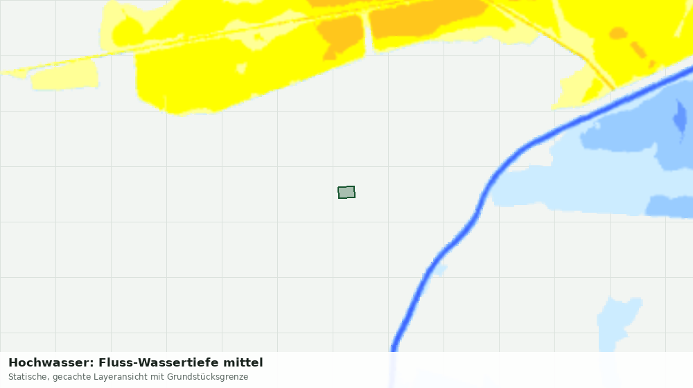 Statische Kartenansicht: Hochwasser: Fluss-Wassertiefe mittel