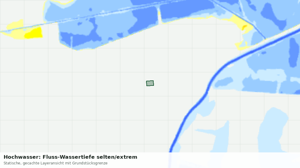 Statische Kartenansicht: Hochwasser: Fluss-Wassertiefe selten/extrem