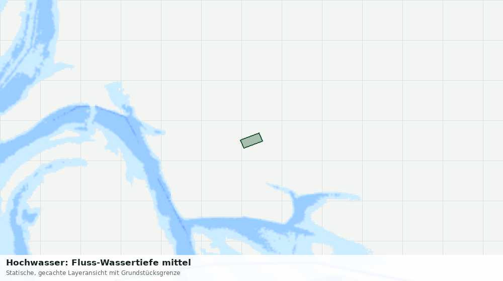 Statische Kartenansicht: Hochwasser: Fluss-Wassertiefe mittel