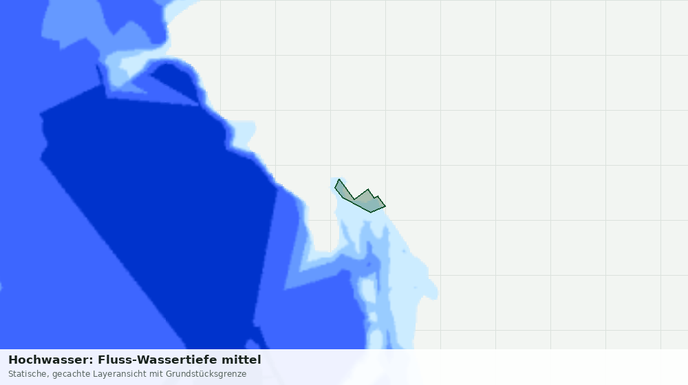 Statische Kartenansicht: Hochwasser: Fluss-Wassertiefe mittel