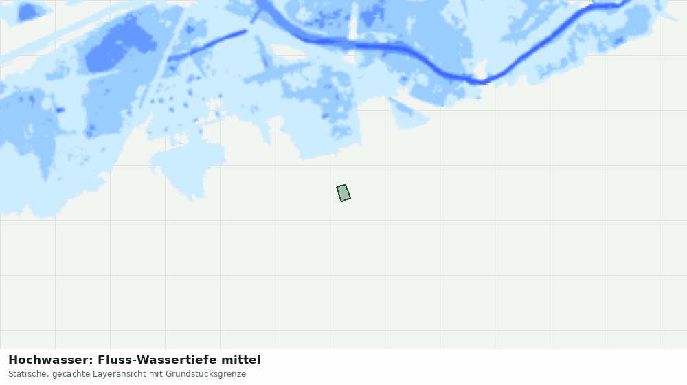 Statische Kartenansicht: Hochwasser: Fluss-Wassertiefe mittel
