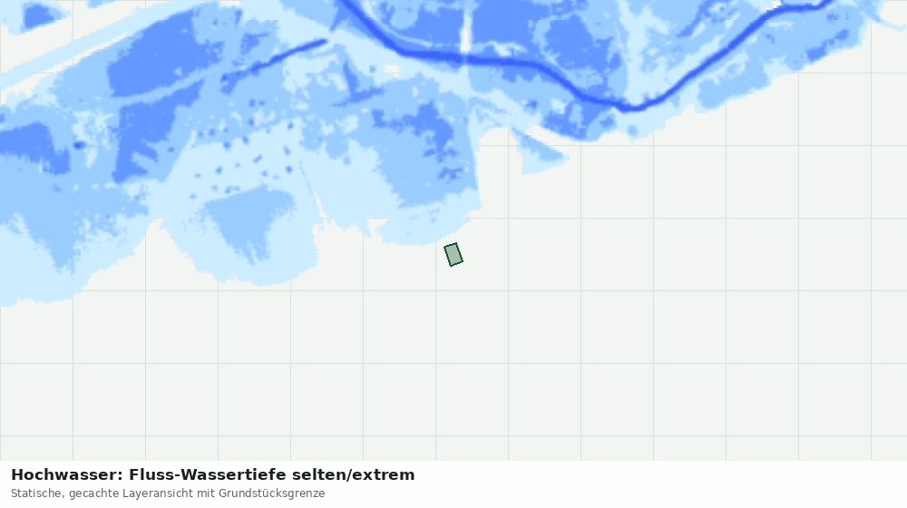 Statische Kartenansicht: Hochwasser: Fluss-Wassertiefe selten/extrem