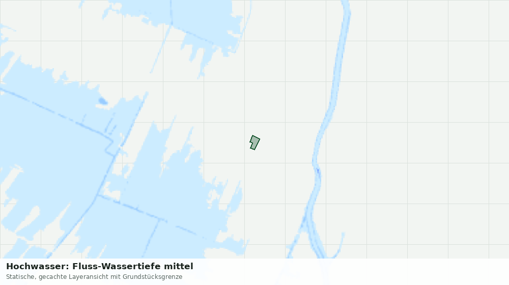 Statische Kartenansicht: Hochwasser: Fluss-Wassertiefe mittel
