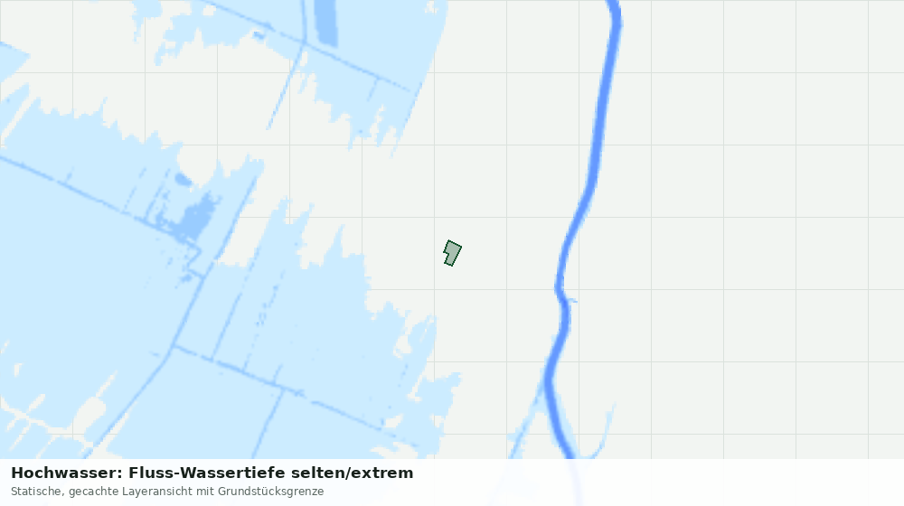 Statische Kartenansicht: Hochwasser: Fluss-Wassertiefe selten/extrem