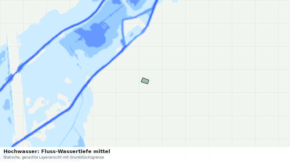 Statische Kartenansicht: Hochwasser: Fluss-Wassertiefe mittel