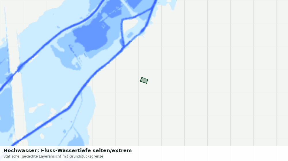 Statische Kartenansicht: Hochwasser: Fluss-Wassertiefe selten/extrem