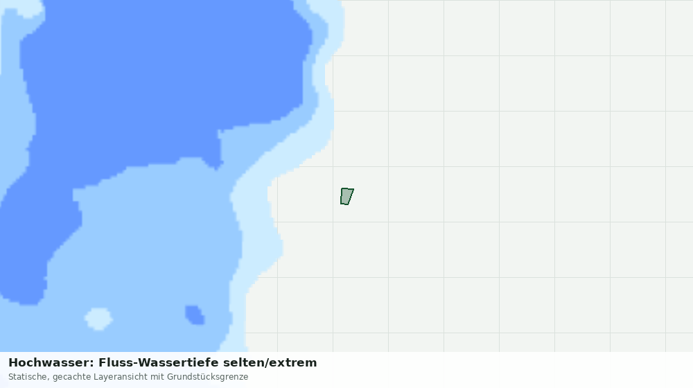 Statische Kartenansicht: Hochwasser: Fluss-Wassertiefe selten/extrem