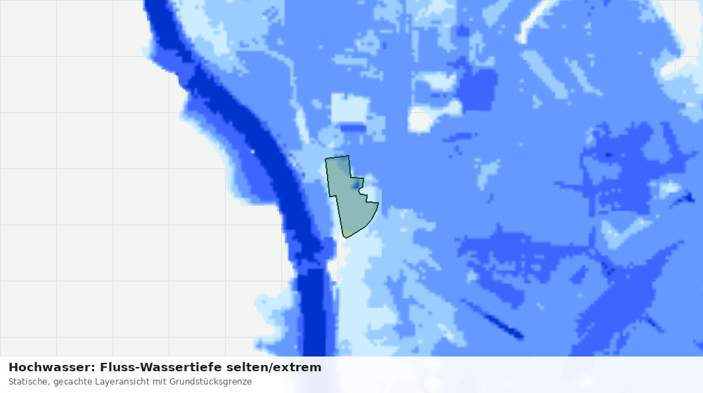 Statische Kartenansicht: Hochwasser: Fluss-Wassertiefe selten/extrem
