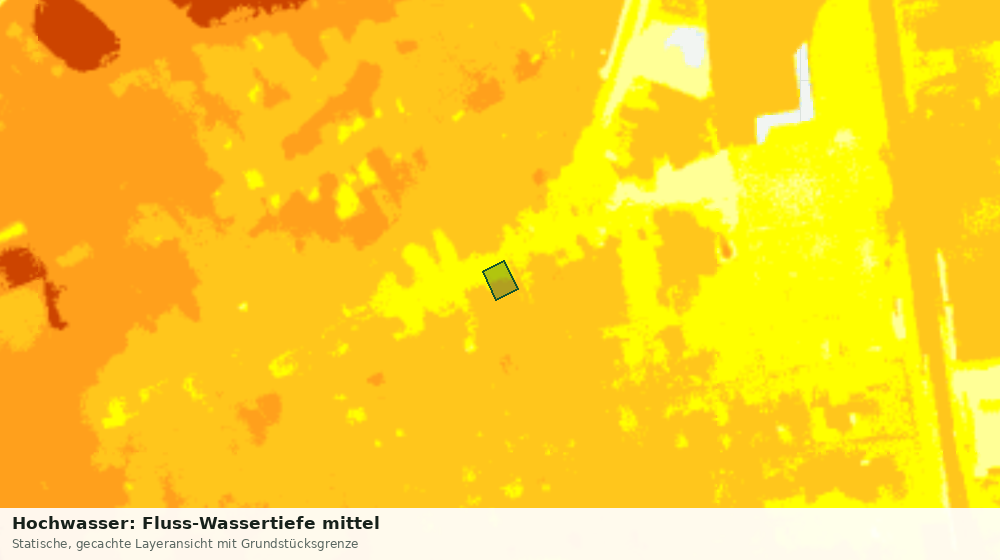 Statische Kartenansicht: Hochwasser: Fluss-Wassertiefe mittel