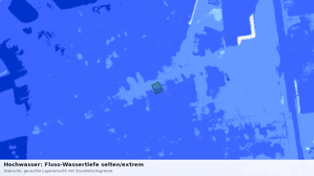 Statische Kartenansicht: Hochwasser: Fluss-Wassertiefe selten/extrem