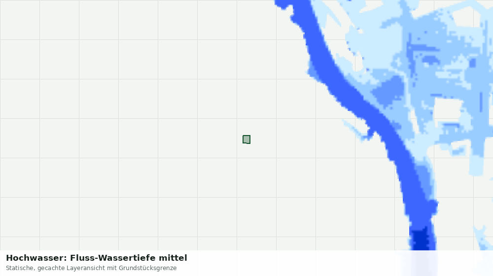 Statische Kartenansicht: Hochwasser: Fluss-Wassertiefe mittel