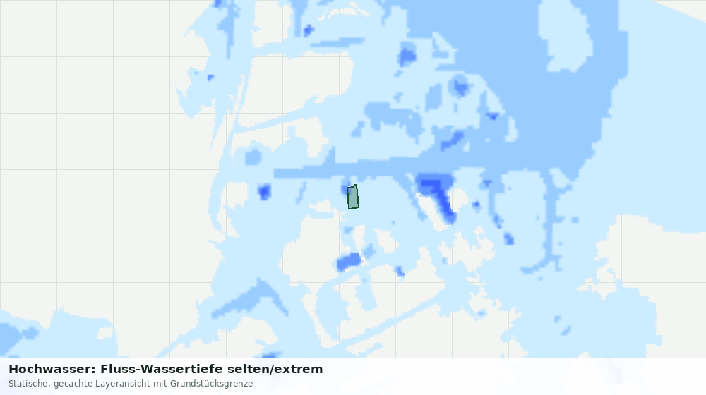 Statische Kartenansicht: Hochwasser: Fluss-Wassertiefe selten/extrem