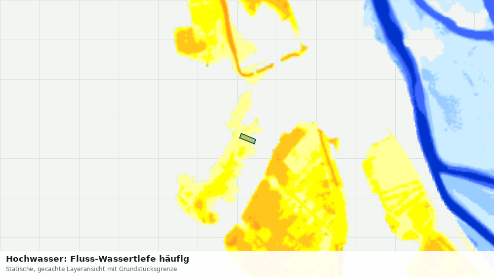 Statische Kartenansicht: Hochwasser: Fluss-Wassertiefe häufig
