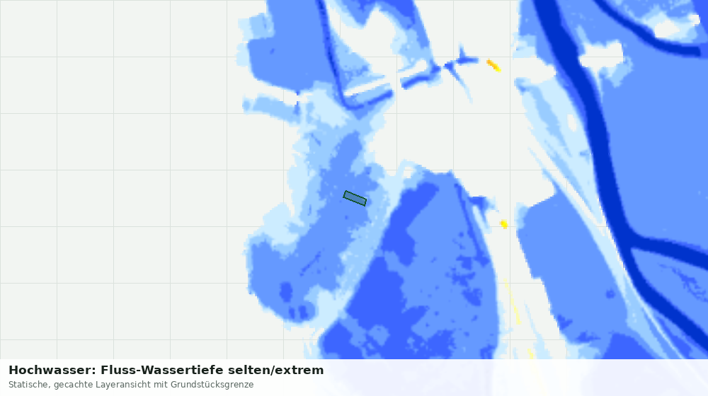 Statische Kartenansicht: Hochwasser: Fluss-Wassertiefe selten/extrem