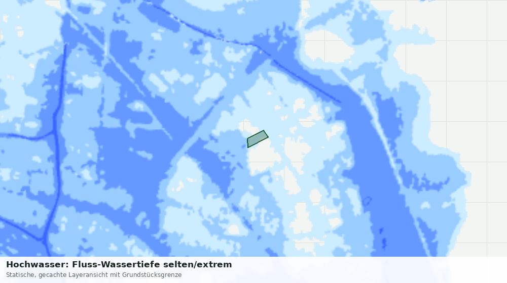 Statische Kartenansicht: Hochwasser: Fluss-Wassertiefe selten/extrem