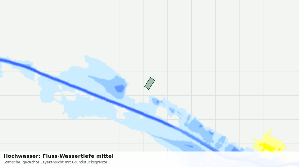 Statische Kartenansicht: Hochwasser: Fluss-Wassertiefe mittel