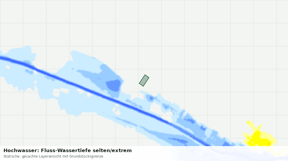 Statische Kartenansicht: Hochwasser: Fluss-Wassertiefe selten/extrem
