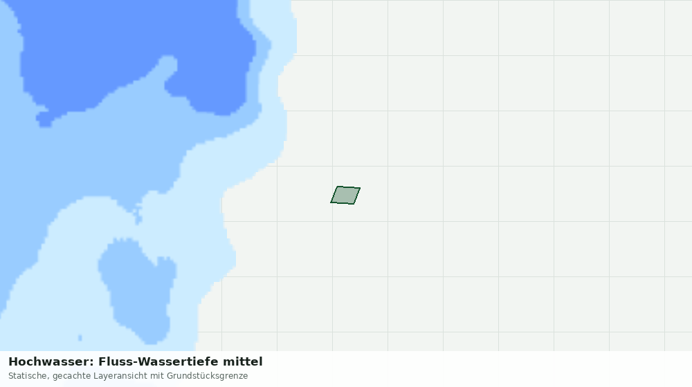 Statische Kartenansicht: Hochwasser: Fluss-Wassertiefe mittel