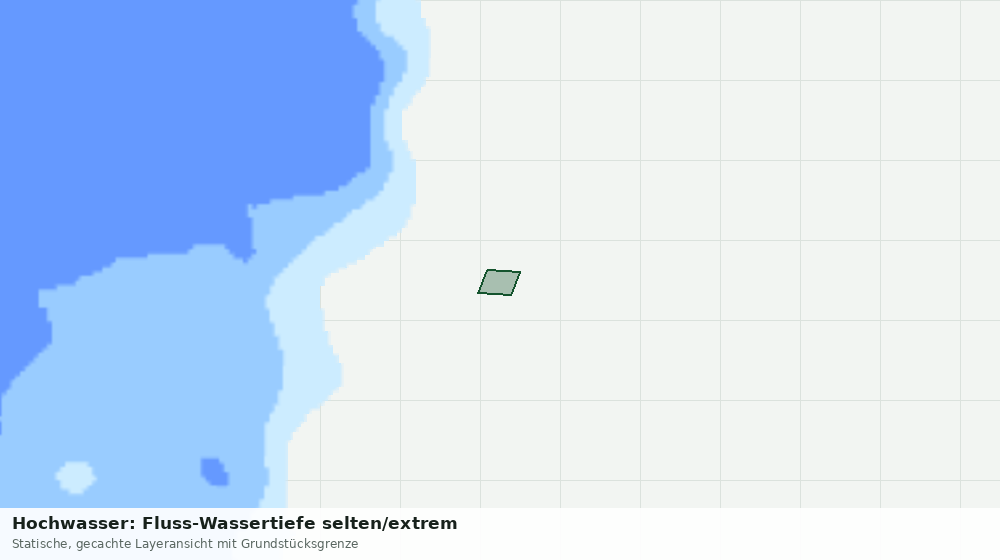 Statische Kartenansicht: Hochwasser: Fluss-Wassertiefe selten/extrem