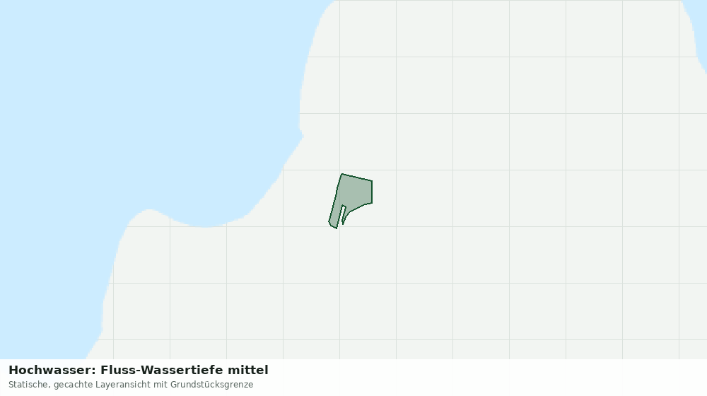 Statische Kartenansicht: Hochwasser: Fluss-Wassertiefe mittel
