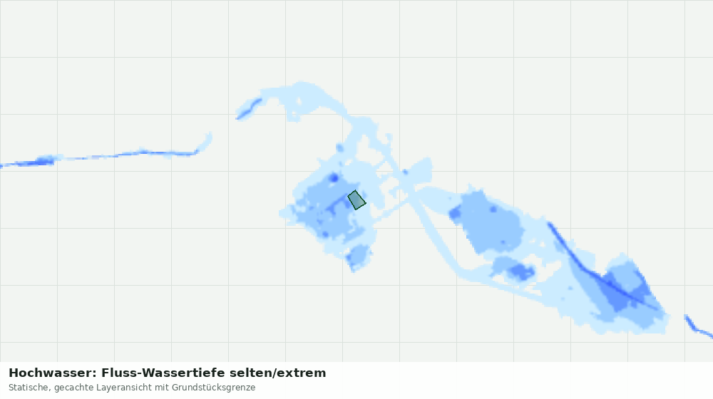Statische Kartenansicht: Hochwasser: Fluss-Wassertiefe selten/extrem