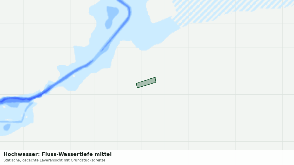 Statische Kartenansicht: Hochwasser: Fluss-Wassertiefe mittel