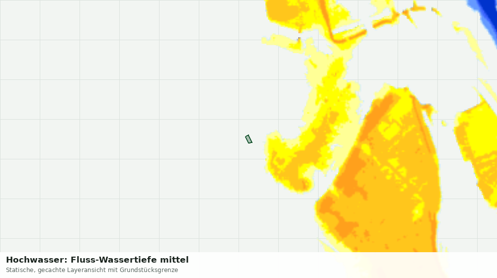 Statische Kartenansicht: Hochwasser: Fluss-Wassertiefe mittel