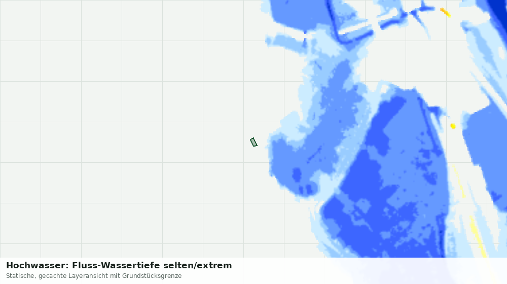 Statische Kartenansicht: Hochwasser: Fluss-Wassertiefe selten/extrem