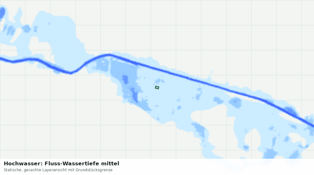 Statische Kartenansicht: Hochwasser: Fluss-Wassertiefe mittel
