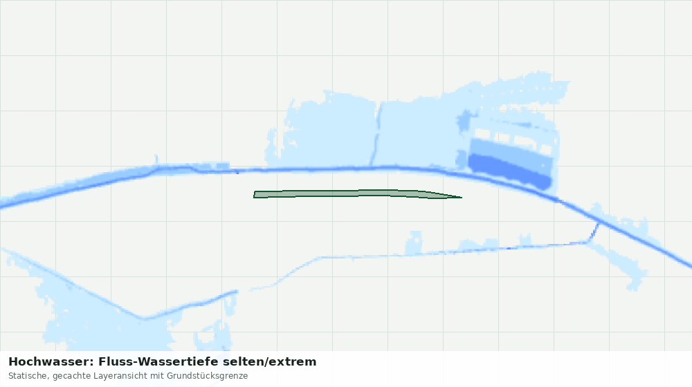 Statische Kartenansicht: Hochwasser: Fluss-Wassertiefe selten/extrem