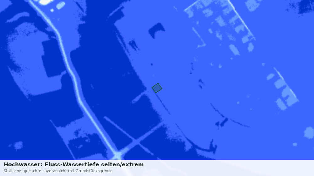 Statische Kartenansicht: Hochwasser: Fluss-Wassertiefe selten/extrem