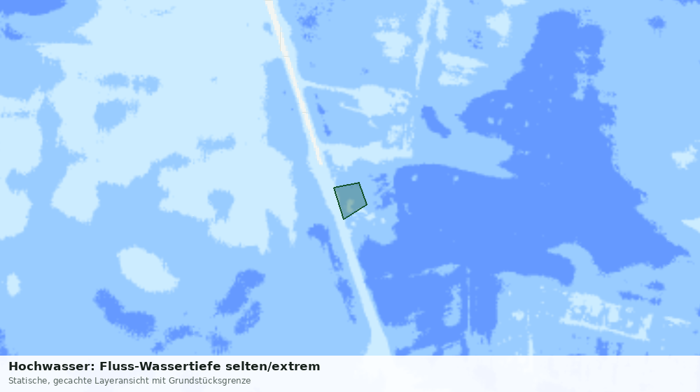Statische Kartenansicht: Hochwasser: Fluss-Wassertiefe selten/extrem