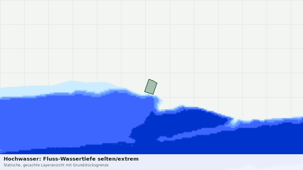 Statische Kartenansicht: Hochwasser: Fluss-Wassertiefe selten/extrem