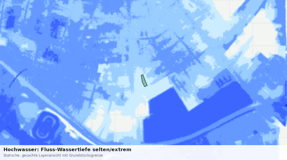 Statische Kartenansicht: Hochwasser: Fluss-Wassertiefe selten/extrem
